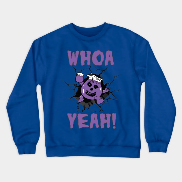 Ghoul Aid - Whoa Yeah! Crimson Ghost Mashup Purple Crewneck Sweatshirt by Controlled Chaos